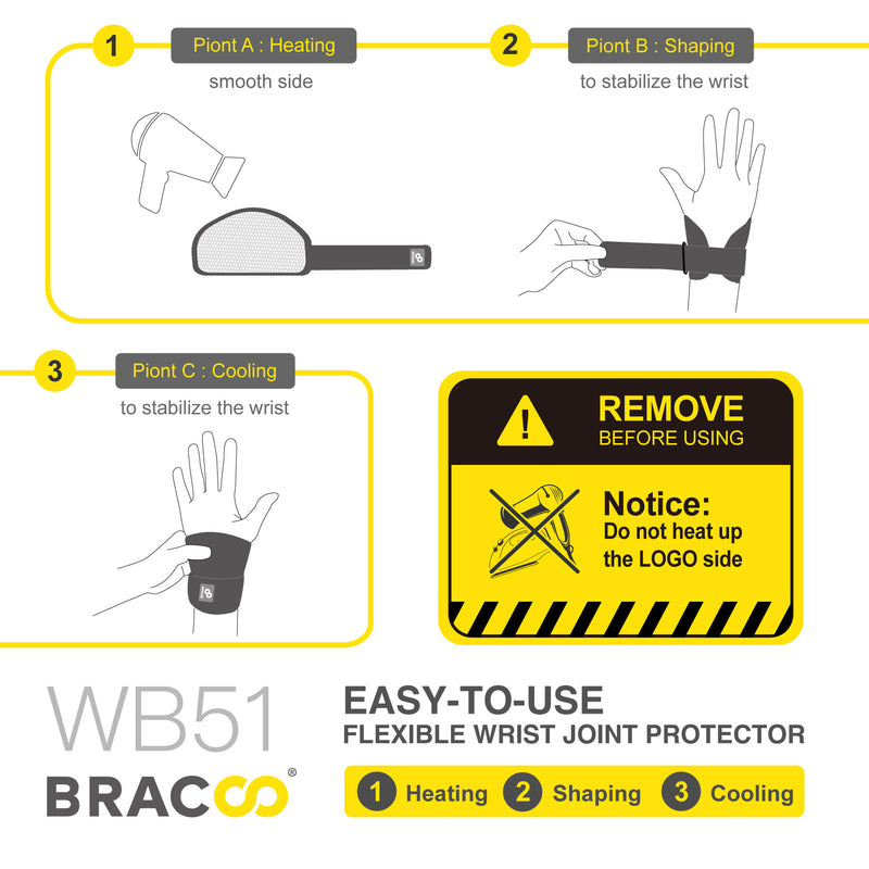 Bracoo WB51 Wrist Armor Wrap 3D Ergo Fixation & Breathable