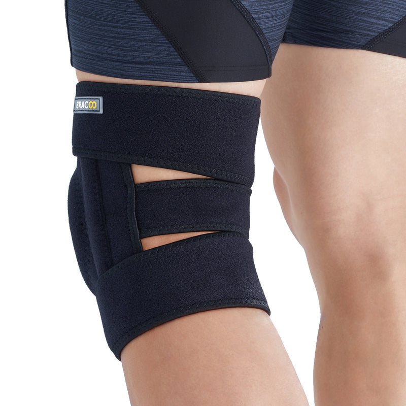 Bracoo KS10 Genouillère Rotulienne et Ligamentaire, Attelle de Genou avec  Anneau Stabilisateur à Rotule Ouverte, Orthèse Ajustable en Néoprène, Jambe  Gauche ou Droite, Maintien Modéré (Gris) : : Hygiène et Santé